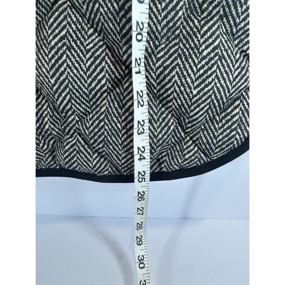 J Crew Mens Quilted Puffer Herringbone Vest Black trim Polyester Full ZipSize L - Picture 7 of 8